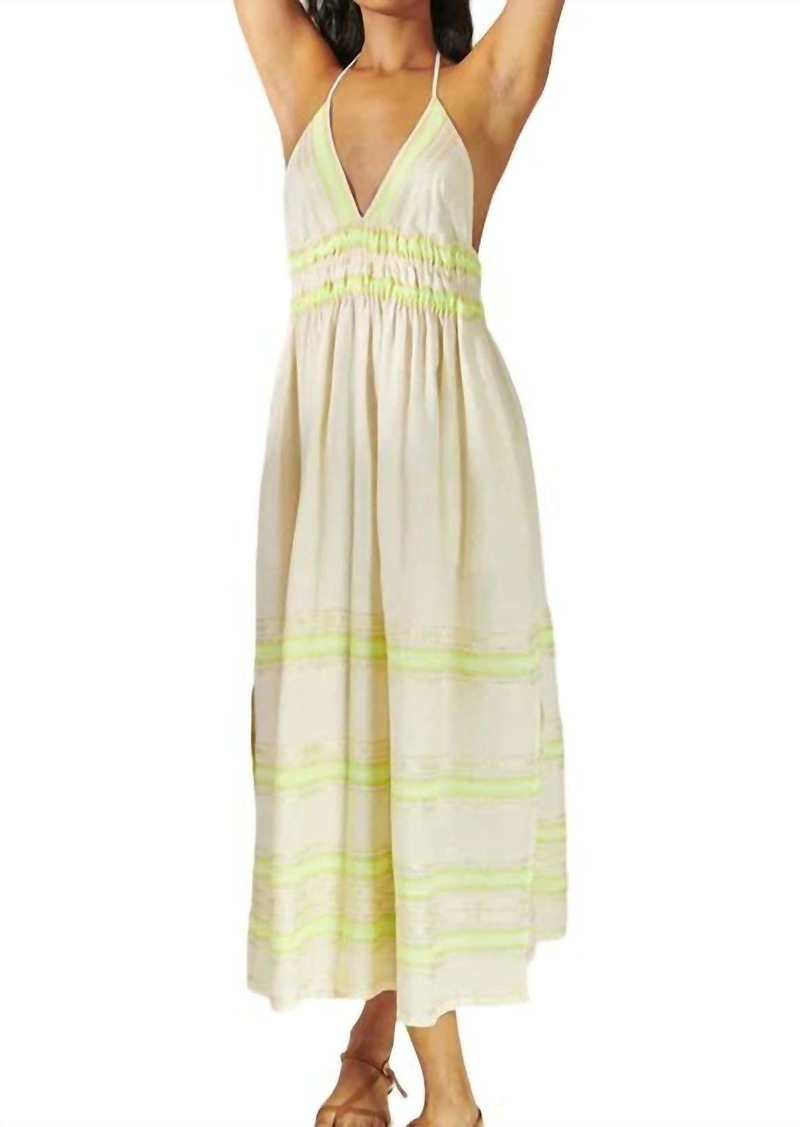 Lemlem Gete Triangle Dress In Lomi Keylime