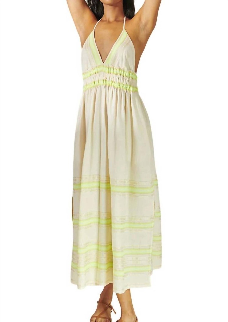 Lemlem Gete Triangle Dress In Lomi Keylime