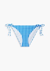 LemLem - Zala stretch-jacquard low-rise bikini briefs - Blue - S