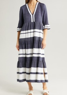 lemlem Hawi Flutter Sleeve Cotton Cover-Up Dress