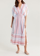 lemlem Leila Embroidered Cotton Blend Cover-Up Dress