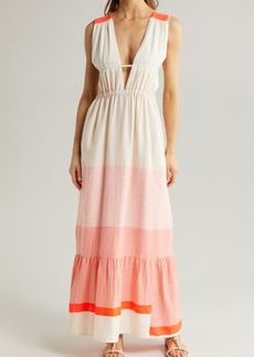 lemlem Lelisa Colorblock Cotton Blend Maxi Dress