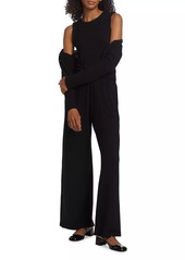 LESET Lauren Knit Wide-Leg Pants