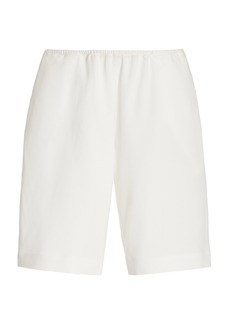 Leset - Arielle Crepe Knee-Length City Shorts - White - XS - Moda Operandi