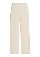 Leset - Barb Satin Wide-Leg Pants - White - XS - Moda Operandi