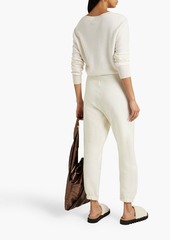 LESET - Bella brushed wool-blend track pants - White - L