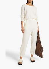 LESET - Bella brushed wool-blend track pants - White - L