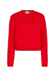 Leset - James Classic Crewneck Wool Sweater - Red - XS - Moda Operandi