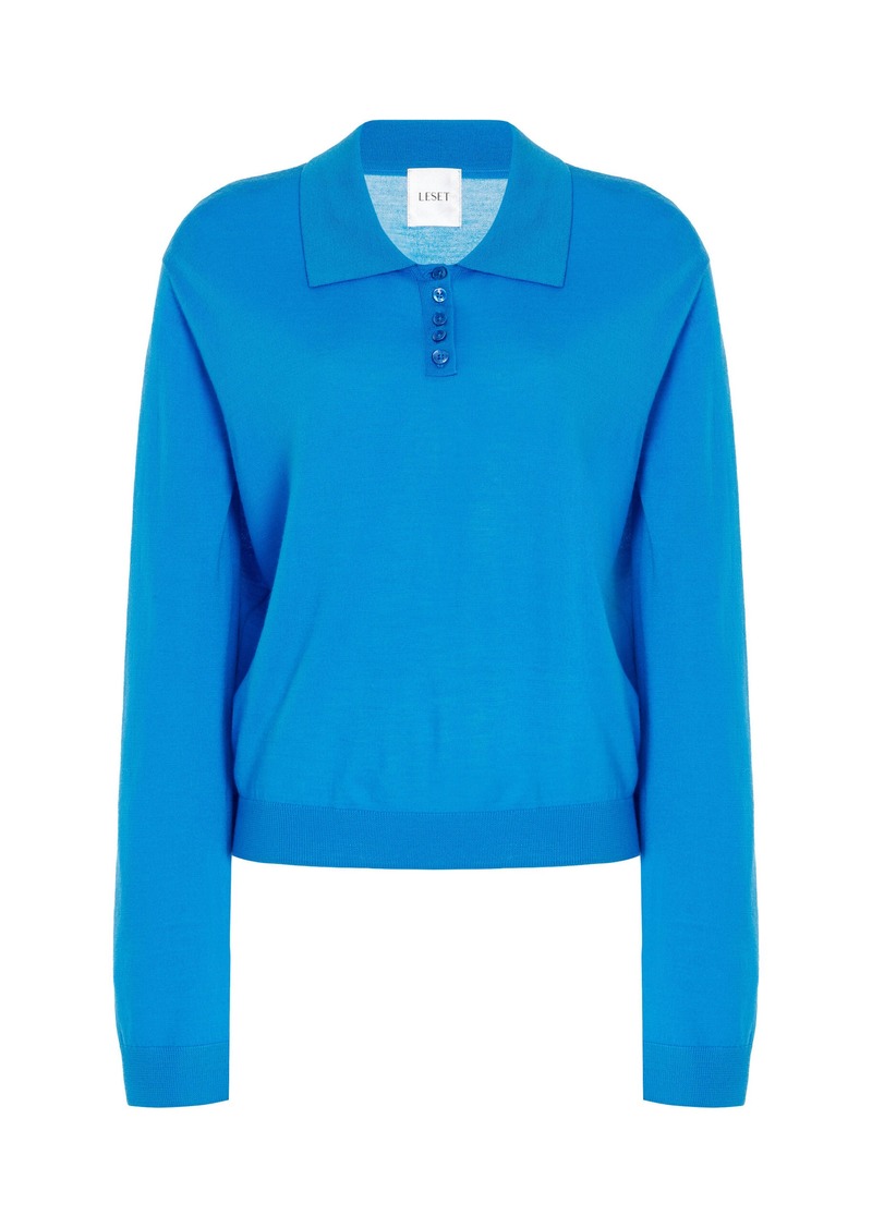 Leset - James Wool Sweater - Blue - M - Moda Operandi