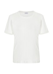 Leset - Pointelle-Knit Cotton T-Shirt - White - S - Moda Operandi