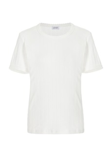 Leset - Pointelle-Knit Cotton T-Shirt - White - XS - Moda Operandi