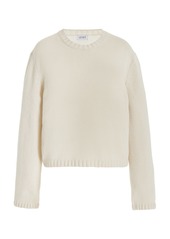 Leset - Women's Zoe Cropped Wool-Blend Sweater - White - Moda Operandi