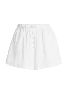 Leset - Yoko Cotton Boxer Shorts - White - XS - Moda Operandi