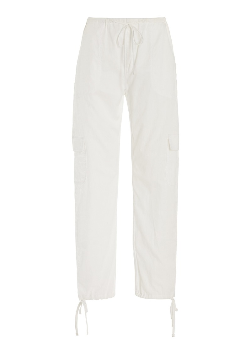 Leset - Yoko Cotton Cargo Pants - White - S - Moda Operandi