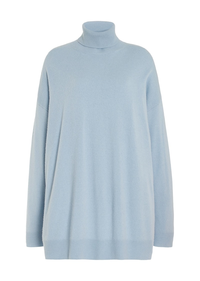 Leset - Zoe Oversized Wool-Cashmere Turtleneck Sweater - Blue - M - Moda Operandi