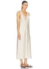 LESET Barb V Neck Slit Dress