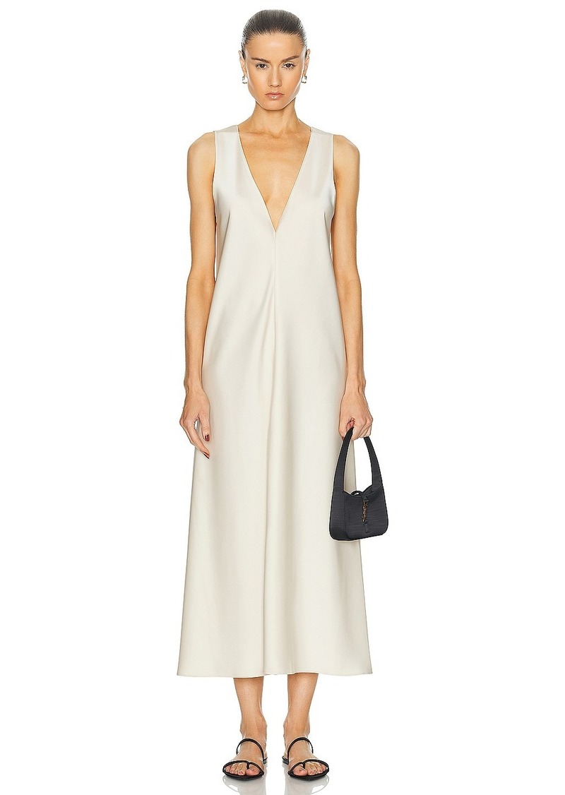 LESET Barb V Neck Slit Dress