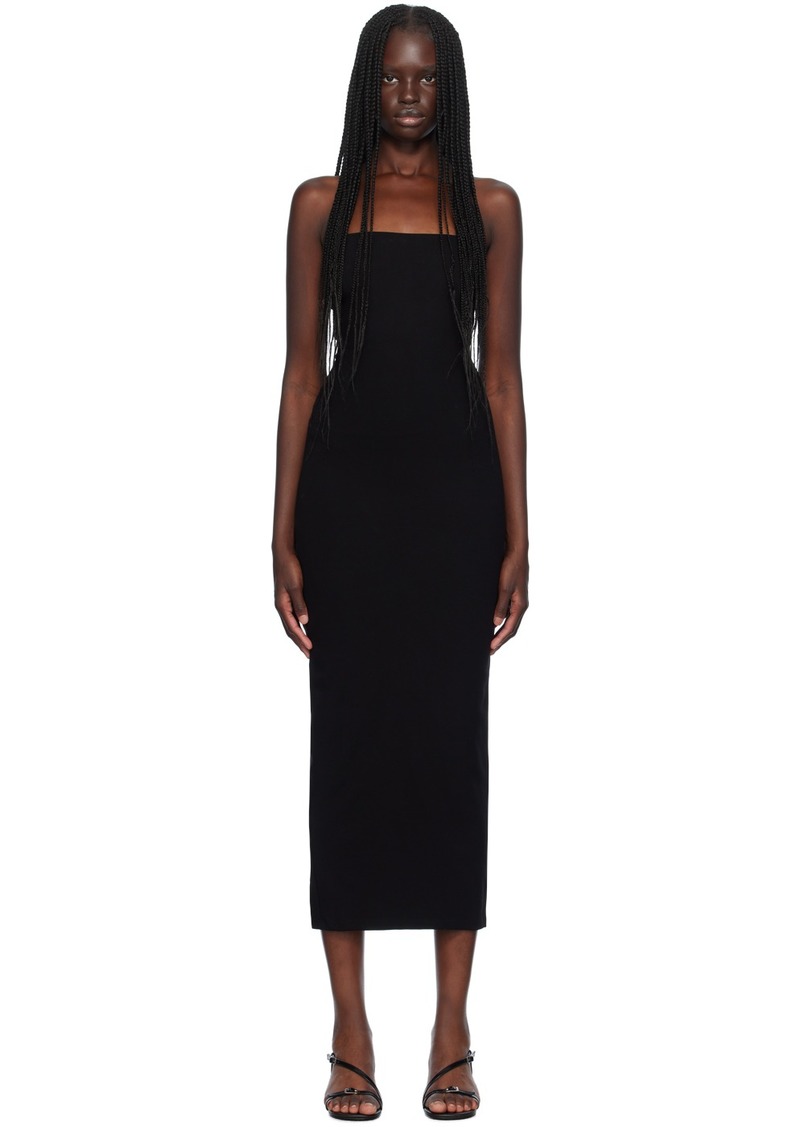 LESET Black Rio Bandeau Midi Dress