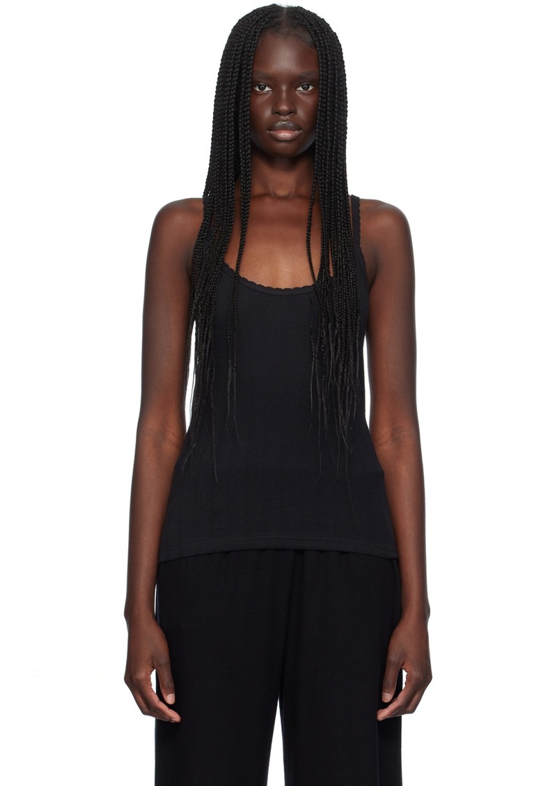 LESET Black Spaghetti Strap Tank Top