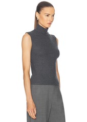 LESET Lauren Sleeveless Turtleneck Top