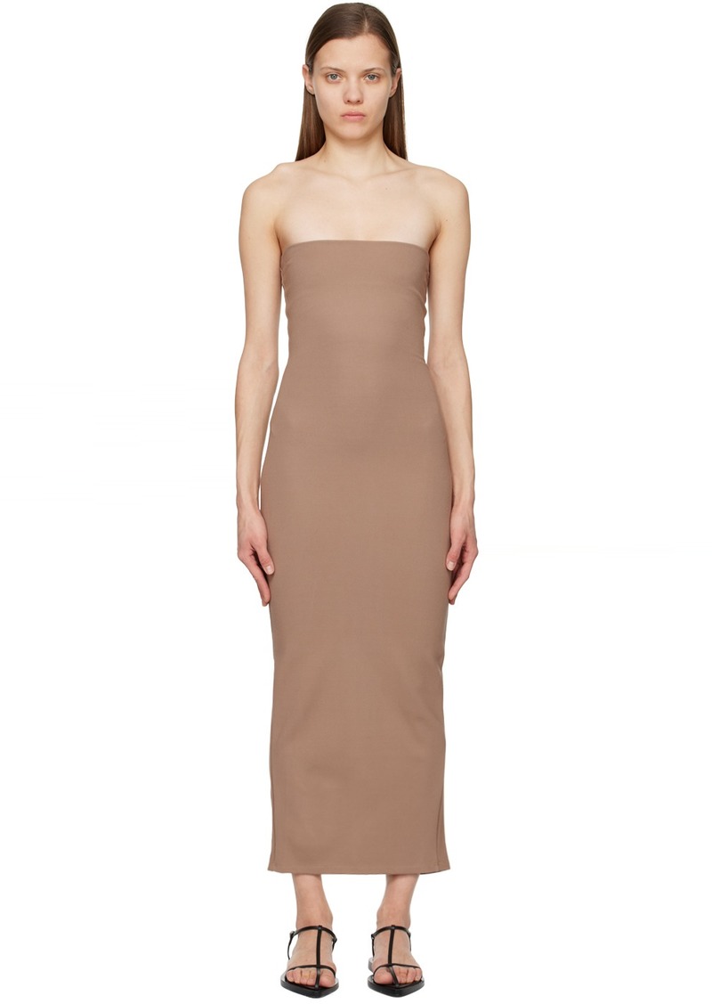 LESET Taupe Rio Midi Dress