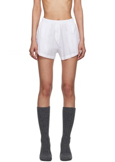 LESET White Yoko Boxer Shorts