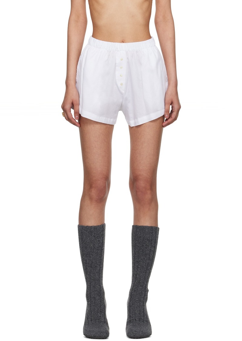 LESET White Yoko Boxer Shorts