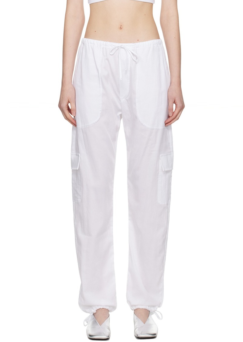 LESET White Yoko Cargo Pants