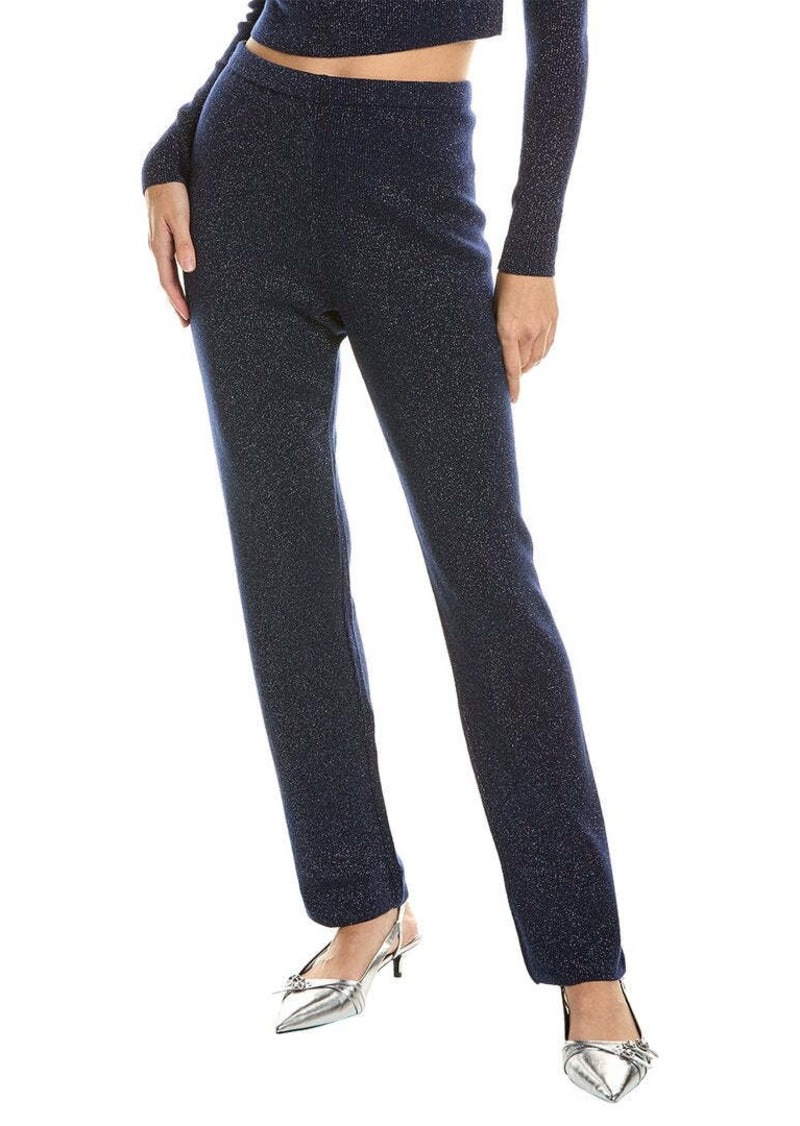 Leset Zoe Lurex Cashmere & Wool-Blend Straight Leg Pant