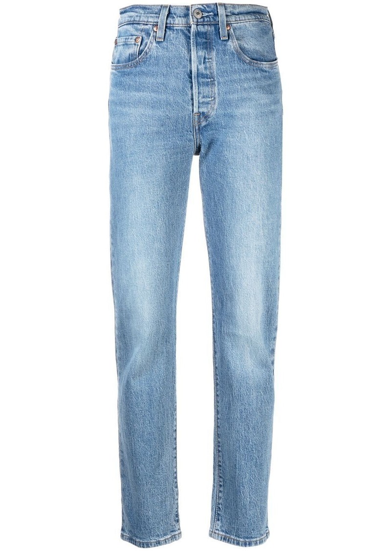 Levi's 501 cropped denim jeans