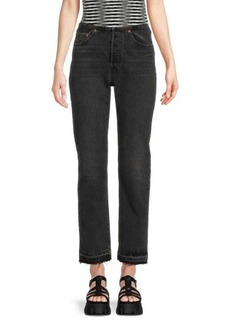 Levi's 501 Dark Wash Ankle Jeans