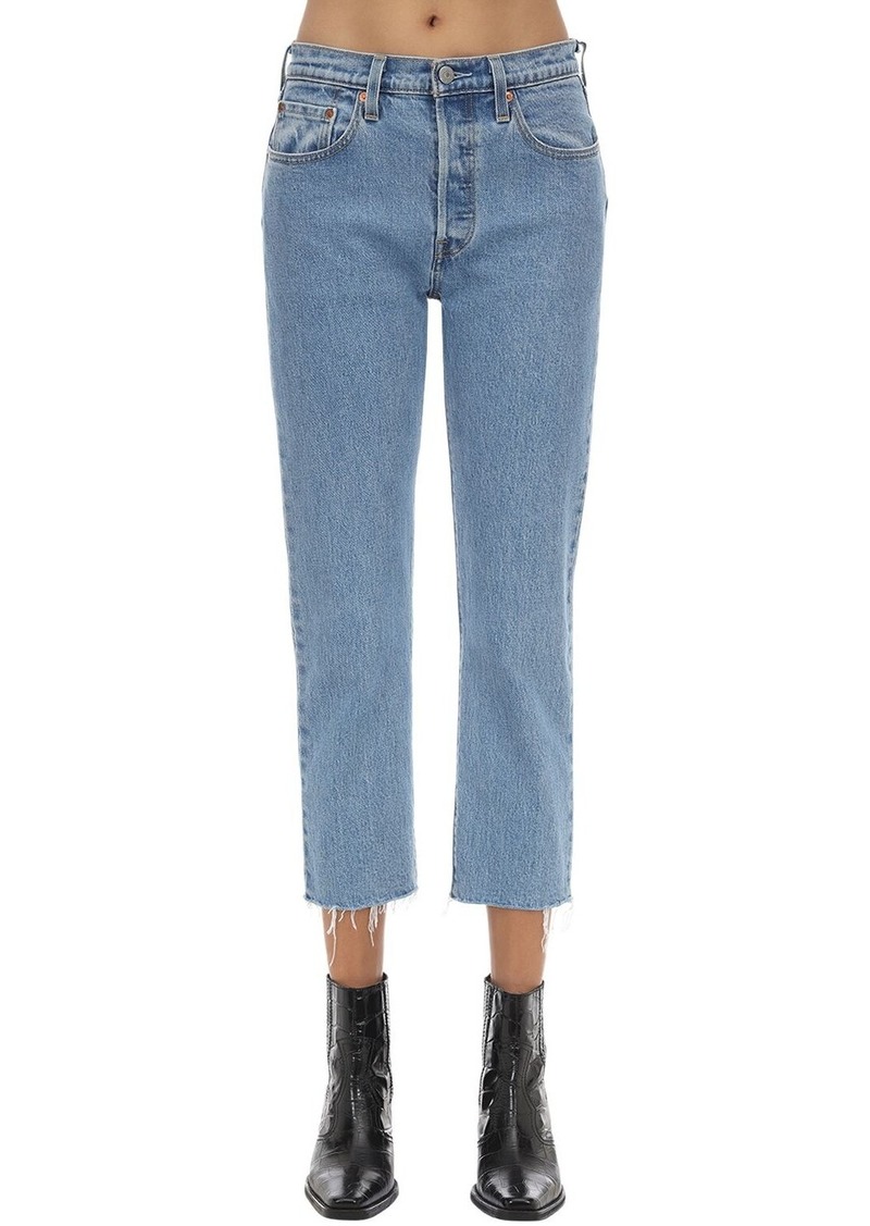 501 High Rise Cropped Stretch Jeans