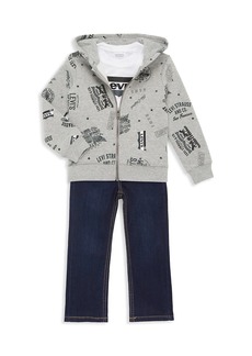 Levi's Baby's & Little Boy's 3-Piece Logo Hoodie, T-Shirt & Jeans Set