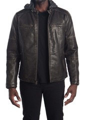 Levi's Faux Leather Hooded Jacket