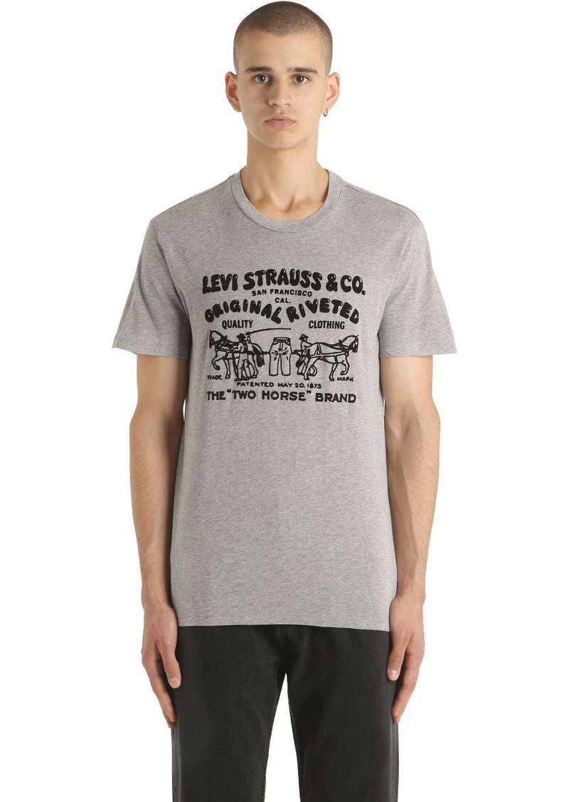 Levi's Flocked Two Horse Cotton Jersey T-shirt | T Shirts
