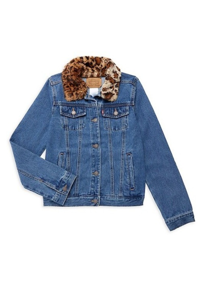 levi's faux fur denim jacket