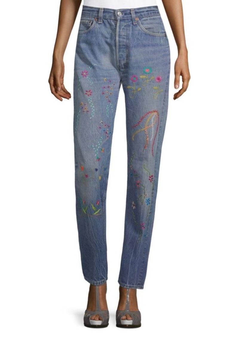 levi floral jeans