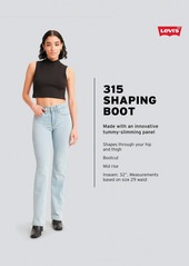 Levi's 315 Shaping Mid Rise Lightweight Bootcut Jeans - Lapis Topic