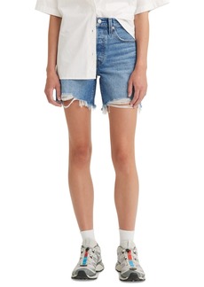Levi's 501 Mid-Thigh High Rise Straight Fit Denim Shorts - Well Sure