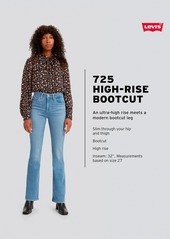 Levi's 725 High-Waist Classic Stretch Bootcut Jeans - Lapis Dark Horse