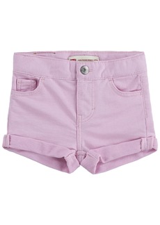 Levi's Baby Girls Knit Denim Roll Up Shorts - Rose Shadow