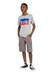 Levi's Big Boys Adjustable Waistband Cargo Pocket Shorts - Steel Gray