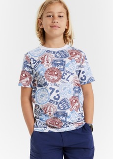 Levi's Big Boys Allover Crest Tee - Bright White