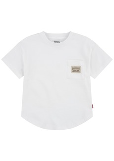 Levi's Big Boys Curved Hem Patch Pocket Tee - Bright White