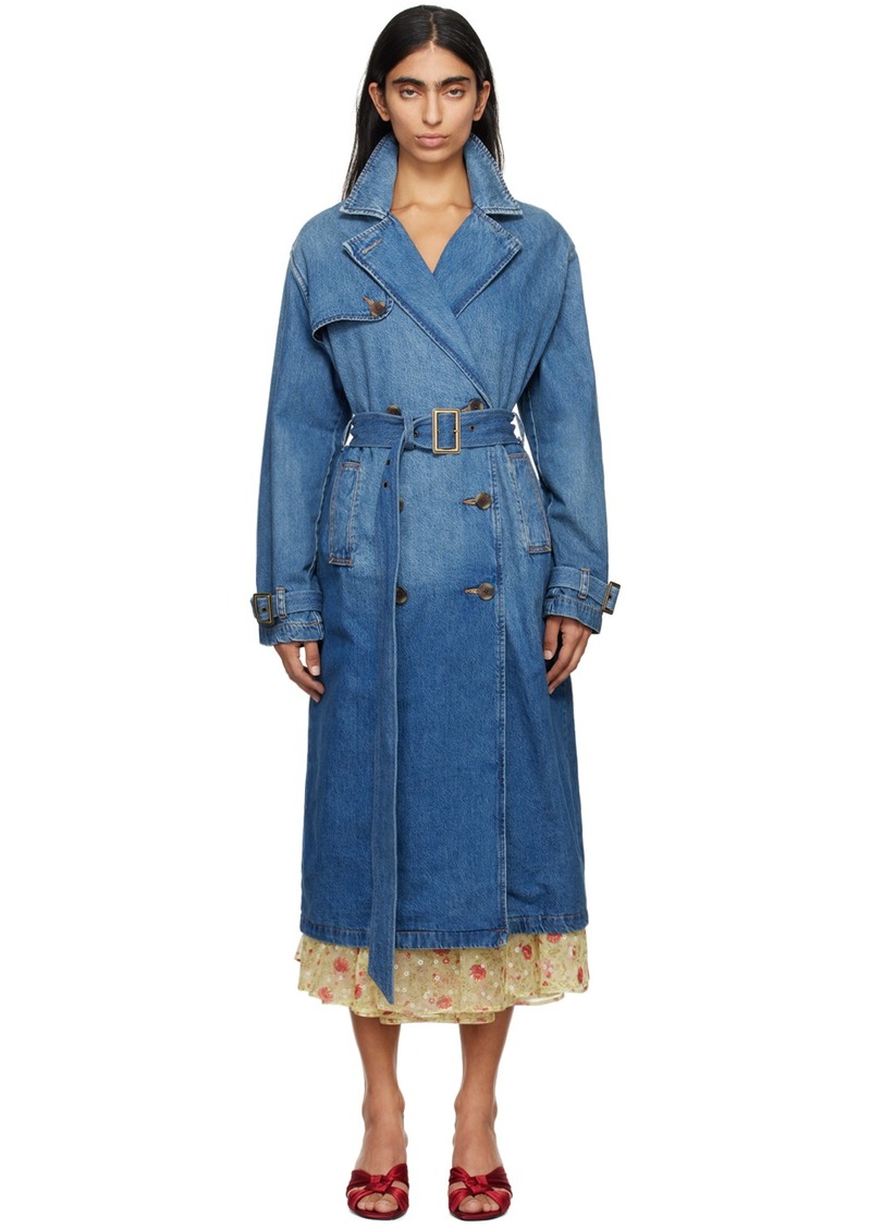 Levi's Blue Spade Denim Trench Coat