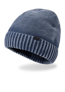 Levi's Classic Warm Winter Knit Beanie Hat Cap Fleece Lined for Men and Women  Acid Navy
