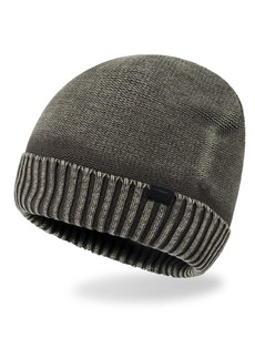 Levi's Classic Warm Winter Knit Cap Fleece Lined for Men and Women Beanie Hat Acid Olive