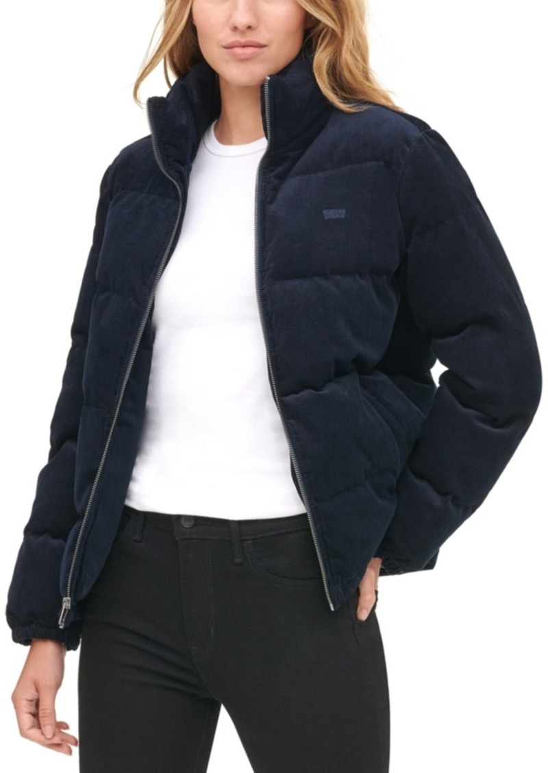 levi's women's hooded rubberized faux leather anorak jacket
