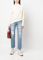 levi's cropped blue trousers