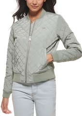 Levi's Women's Diamond Quilted Casual Bomber Jacket - Rosewood